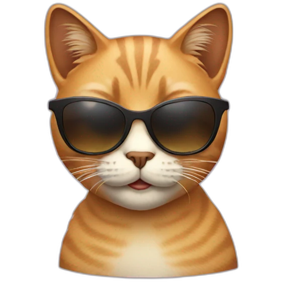 Cat with sunglasses emoji