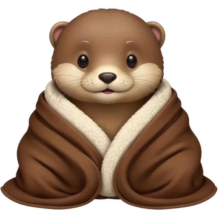 otter cozy in blanket emoji