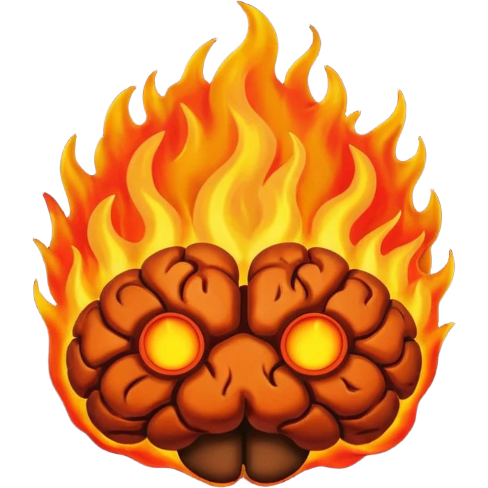 brain on fire emoji