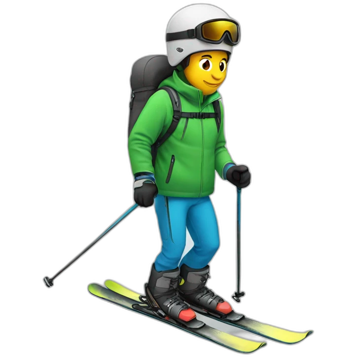 Skiing bum emoji