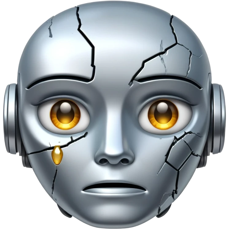 crying robot face emoji