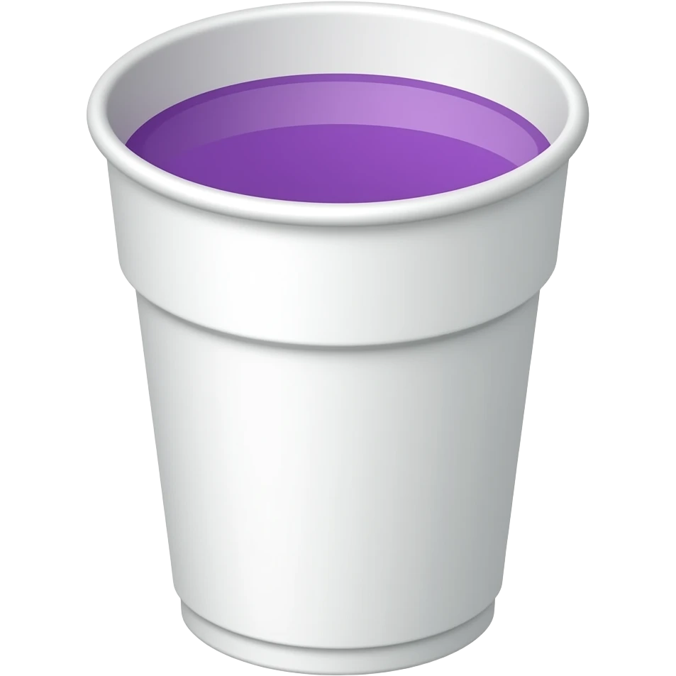 Purple drink in styrofoam cup emoji