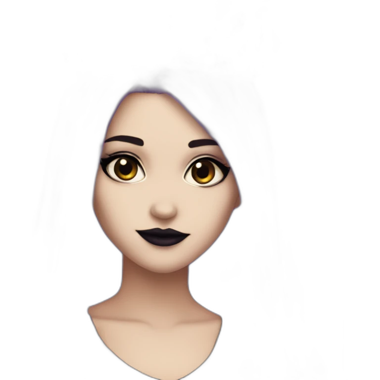 Elissabat-with-bangs-long-hair-dark-purple-and-black-vampire-goth-makeup-crown emoji