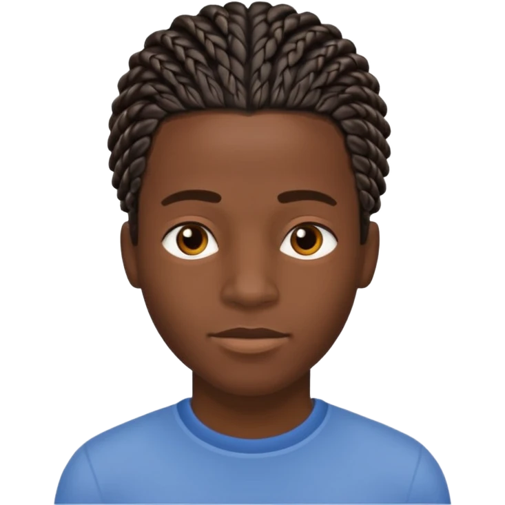 black man with micro emoji