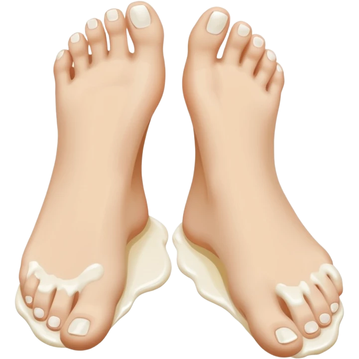feet in intimate part cover in white paint sfw emoji