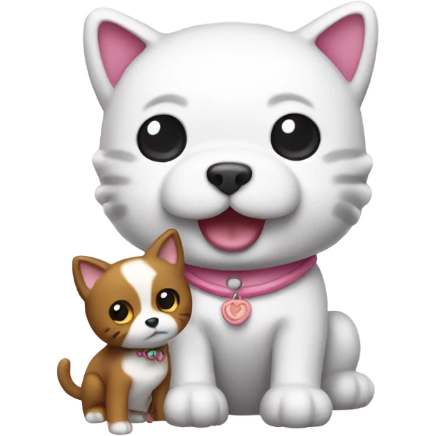 Hellow kitty with dow  emoji