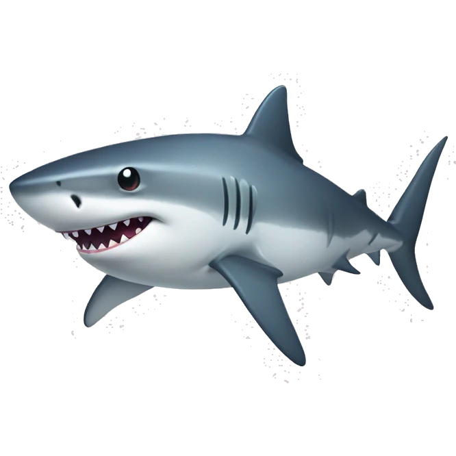 shark that is transparent with dashed line emoji