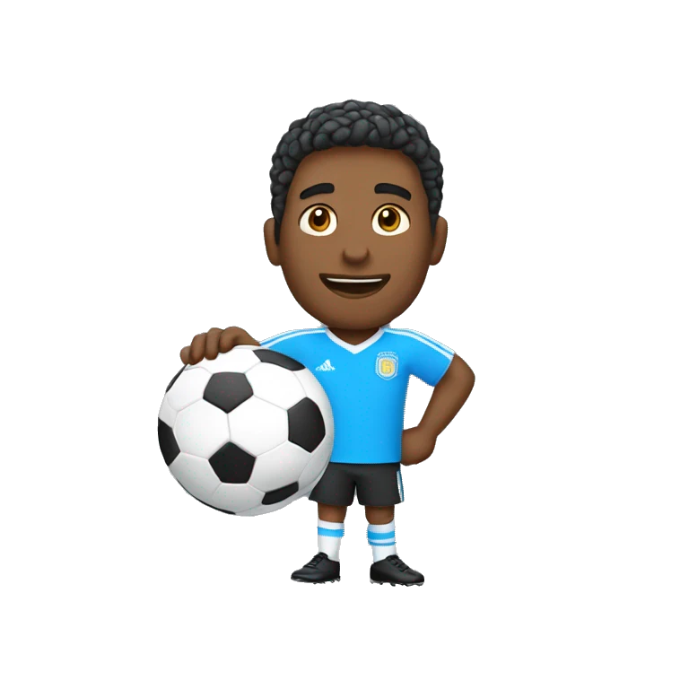 Un chico jugando fútbol  emoji