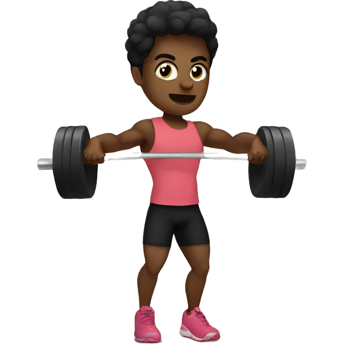 Badass lifting weights  emoji