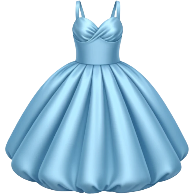 The bubble dress is typically a voluminous ball gown, designed to make Glinda look like she’s literally floating in a bubble. It features:  Pale blue or shimmering white-blue hues isolated  emoji