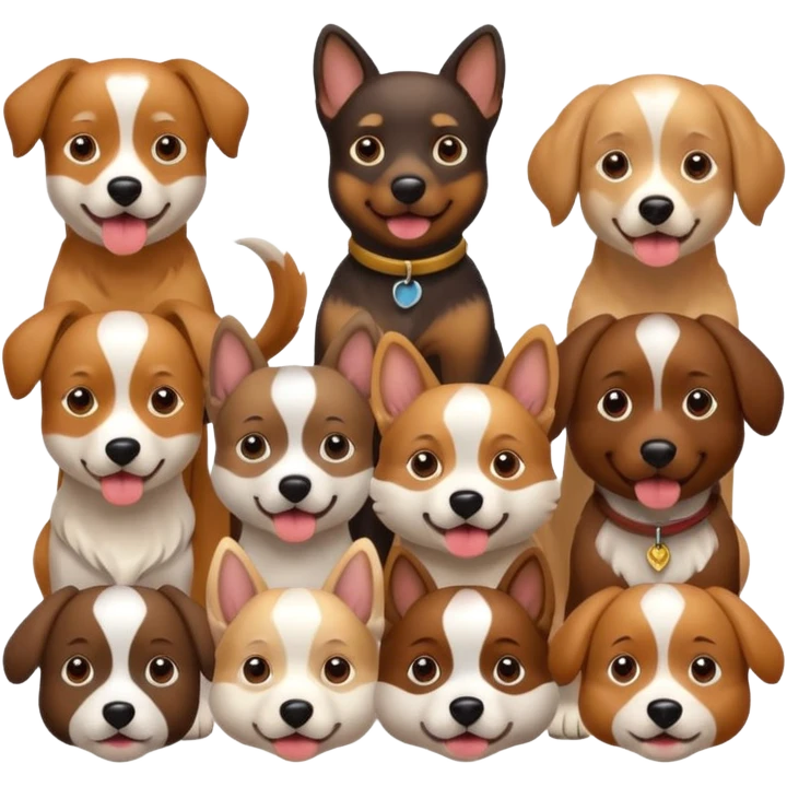 multiple dog emoji