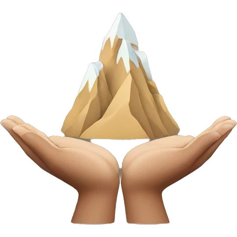 Hands forming a mountain emoji