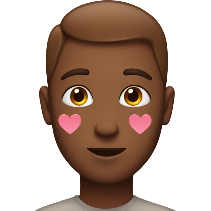 straight face with hearts emoji