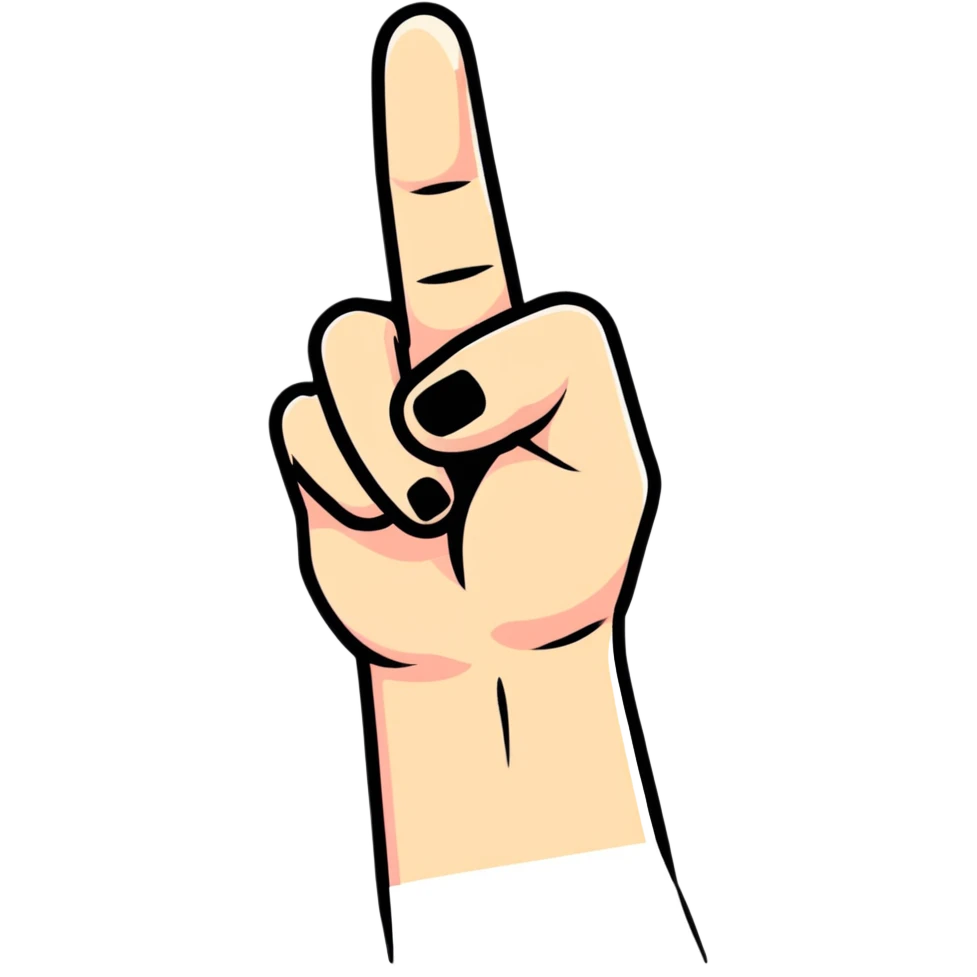 middle finger hand gesture emoji