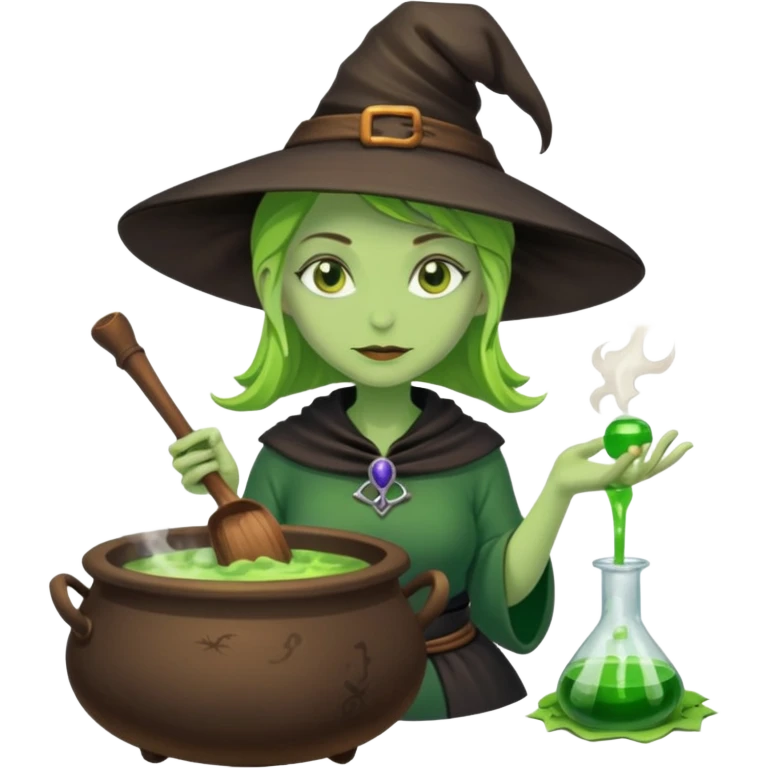 Ghhgreen witch cooking potion emoji