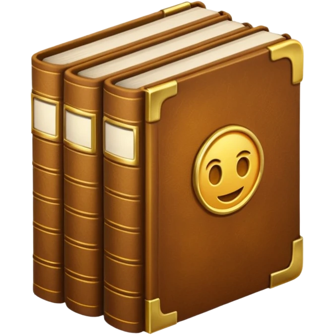 книги золотистые emoji