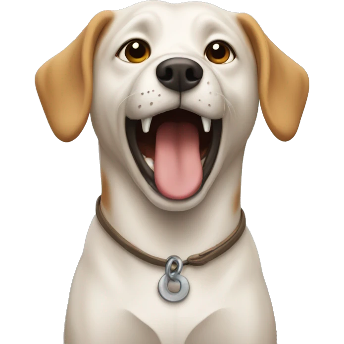 a person barking emoji