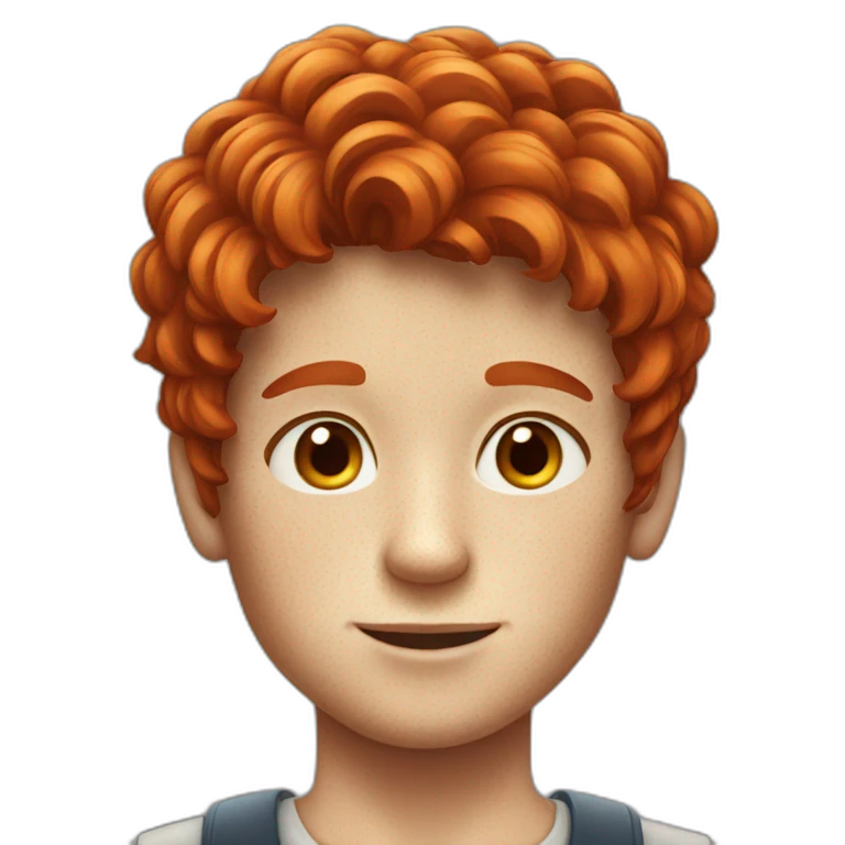 A boy with red hair and freckles emoji