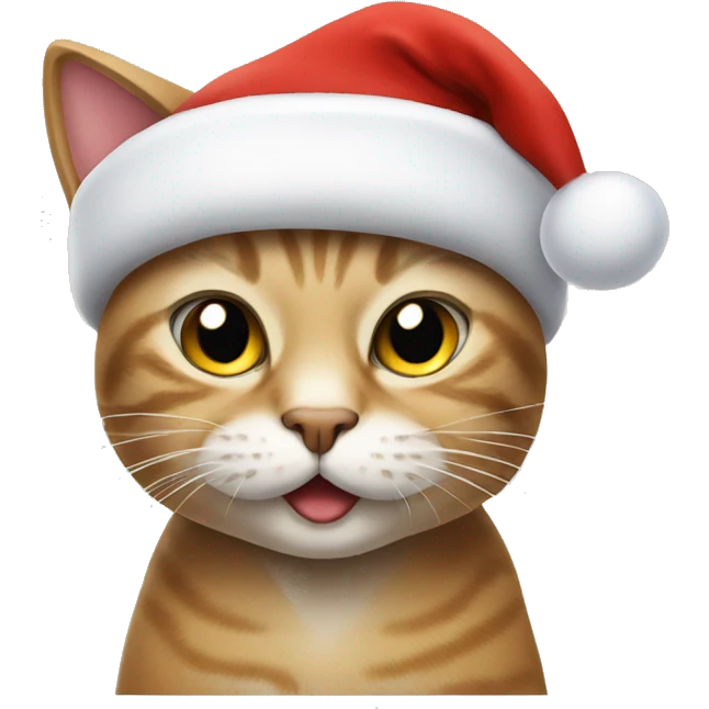 cat with christmas hat emoji