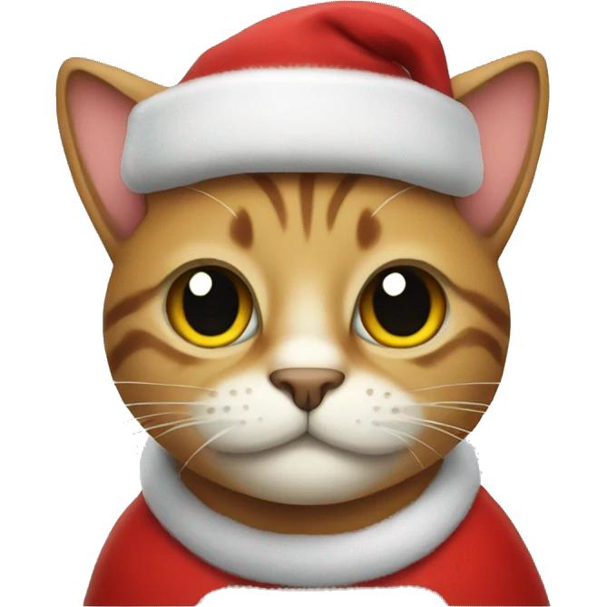 Cat wearing Santa suit  emoji