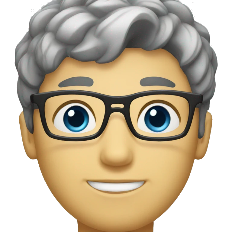 developer boy blue eyes glasses emoji