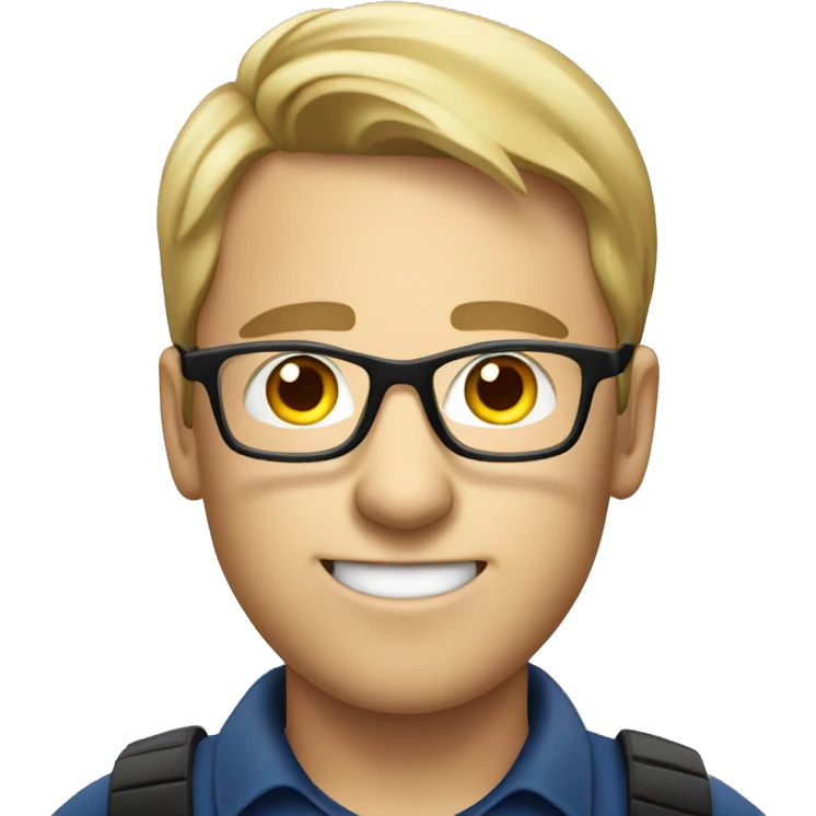 white young soccer coach with eyeglasses holding a charts emoji