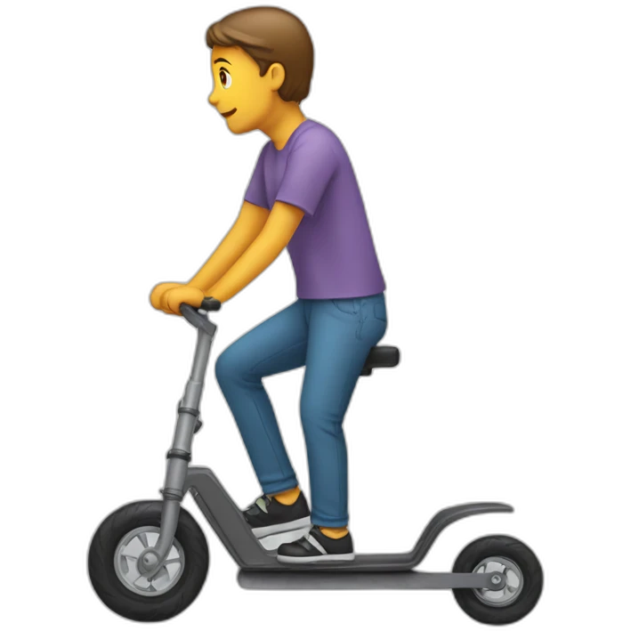personne avec une trottinette cassé emoji