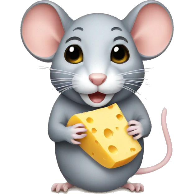 Rat with cheese  emoji