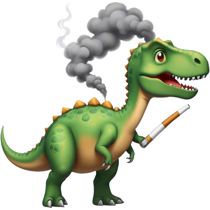Smoking dinosaurs  emoji