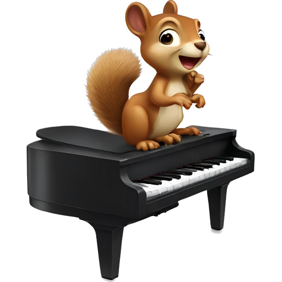 Squirrel play piano  emoji