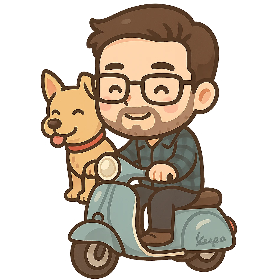 Une créature née du Néant. On dit qu’il murmure dans le sommeil des héros.man and his pet dog riding a vespa emoji