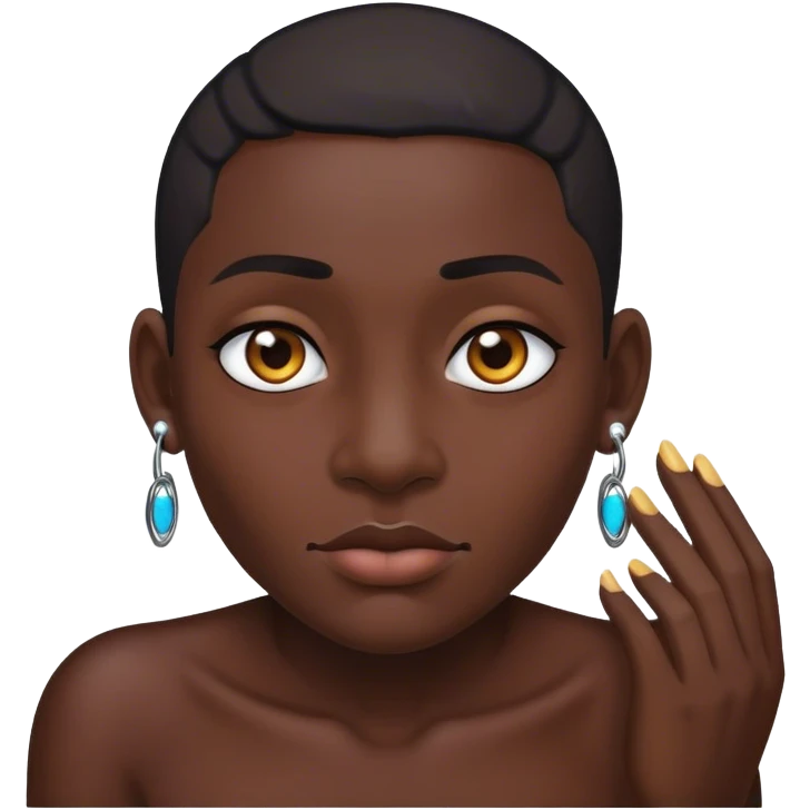 dark beauty with piercings emoji