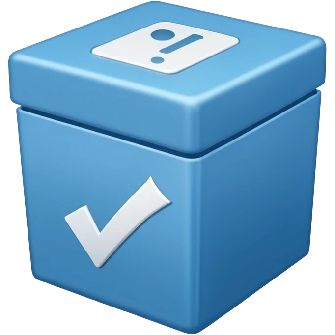 Checkmark in blue box emoji