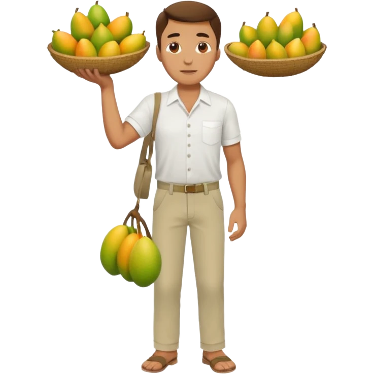 HOMBRE VENDEDOR DE MANGOS CUERPO COMPLETO emoji