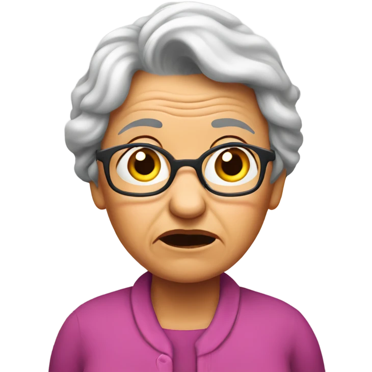  grandma confused emoji