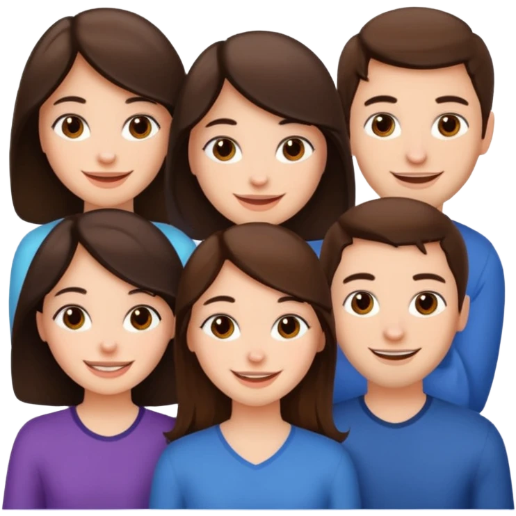 2 girls 1 guy brunettes  emoji