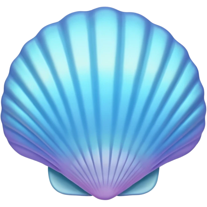 A sea shell in blue pastel colors emoji