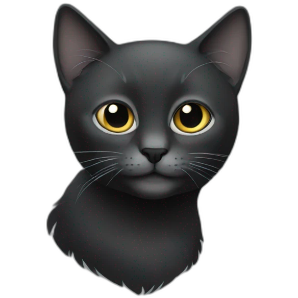 black-cat-grey emoji