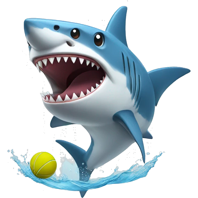 Shark doing sport emoji