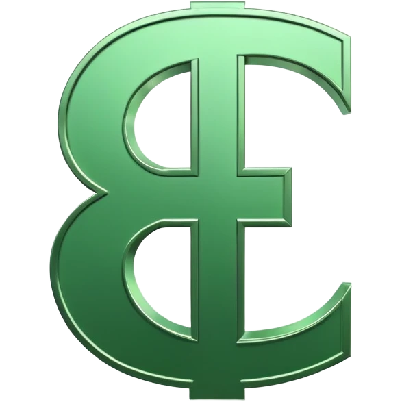 Money symbol, currency, cash, dinheiro, green outline emoji