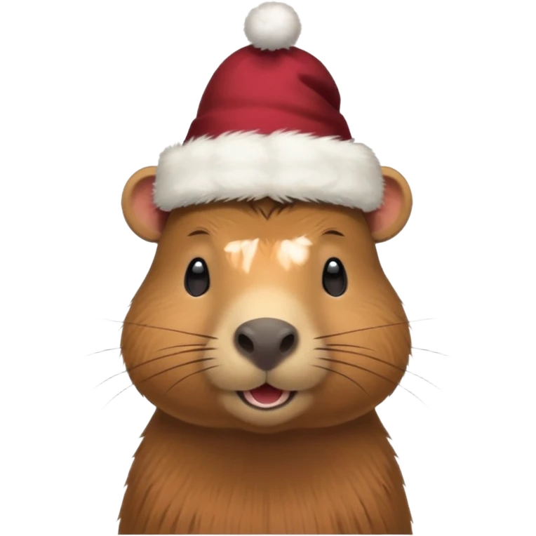 a capybara in a New Year's hat emoji