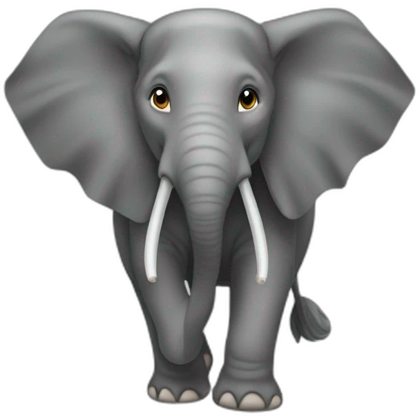 Dauphin sur l'éléphant emoji