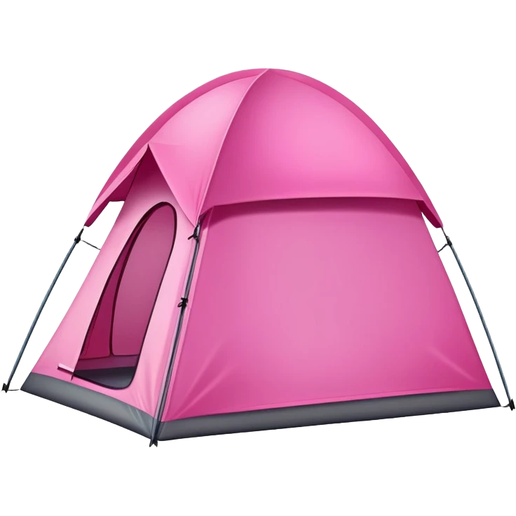 cute pink camping tent emoji