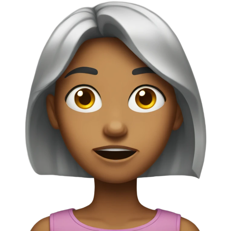 girl mad with middle  up emoji