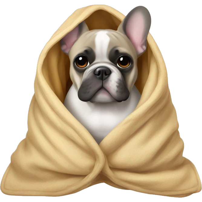 French bulldog in a blanket  emoji