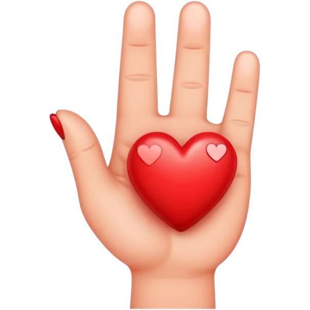Finger crossed with heart next to it emoji