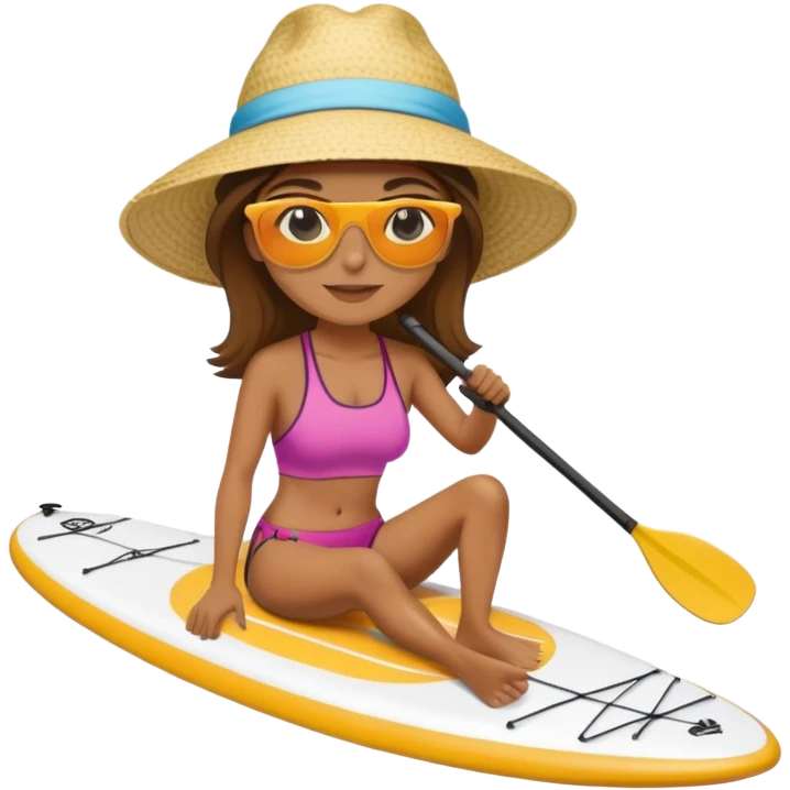 Woman on a paddle board emoji
