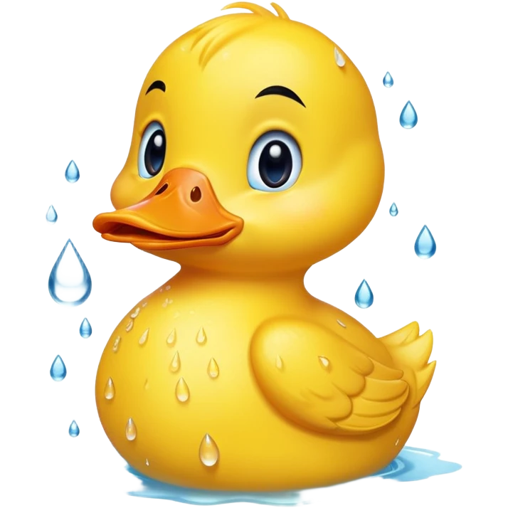 Yellow duck crying! emoji