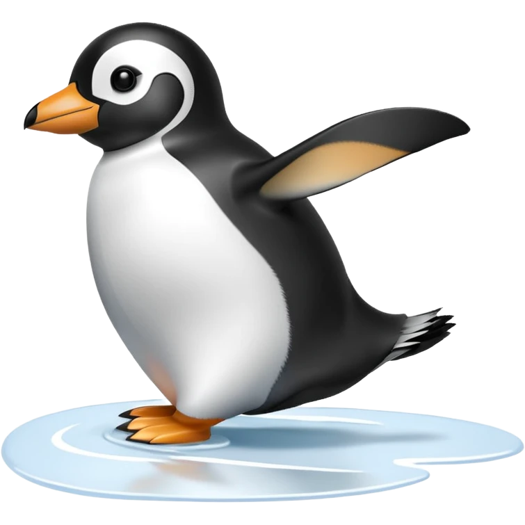 penguin skidding emoji
