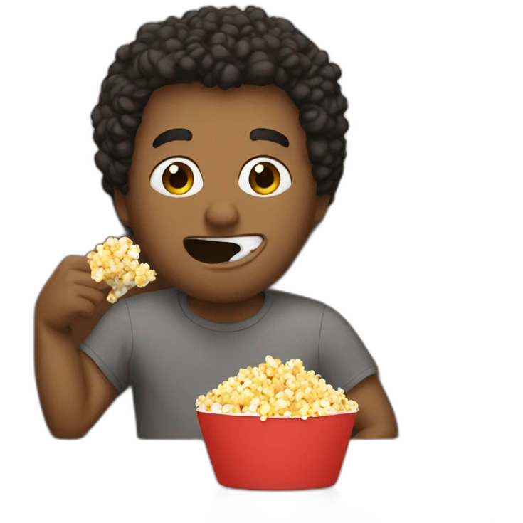 Michael eating popcorn emoji